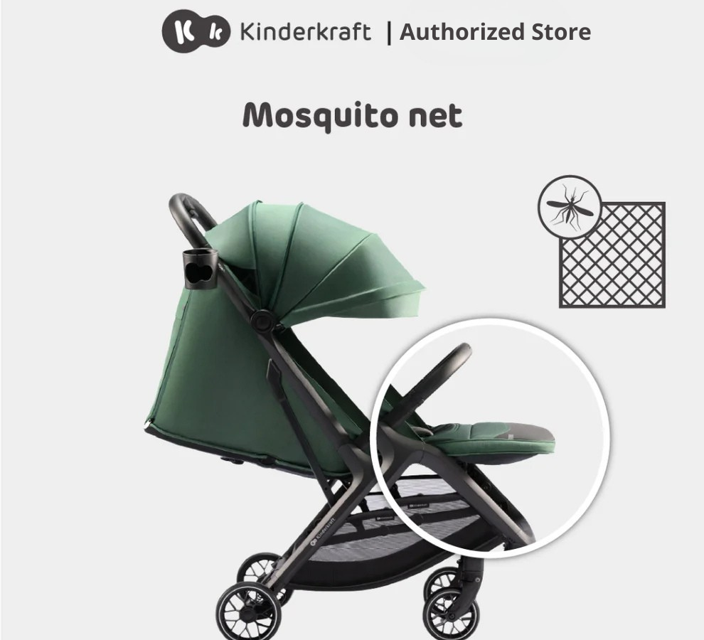 Kinderkraft Stroller Nubi2 Stylish Foldable For Newborn Up To 22Kg(Green/Pink/Grey/Beige)