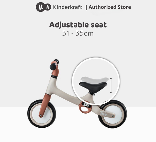 Kinderkraft Balance Bike Tove (Beige/Mint) Suitable For 2 Years Old
