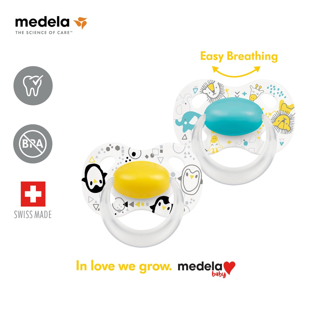 Medela Baby Original Pacifier | [ 0-6 Months, 6-18 Months ] [ 2Pcs / Pack ]