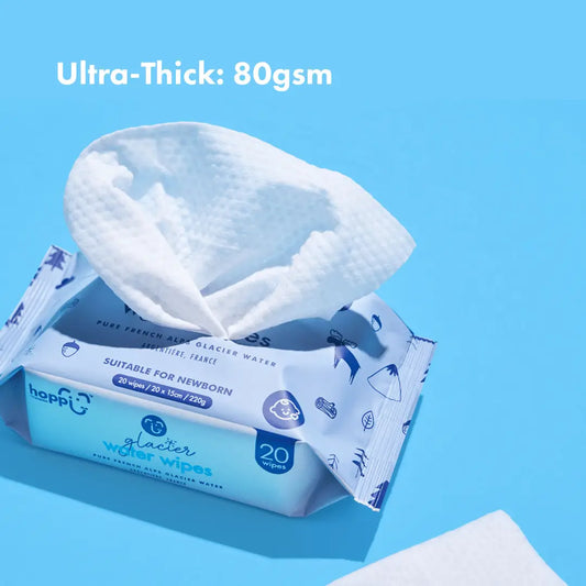 Hoppi Glacier Water Wipes 20™S X 5Packs