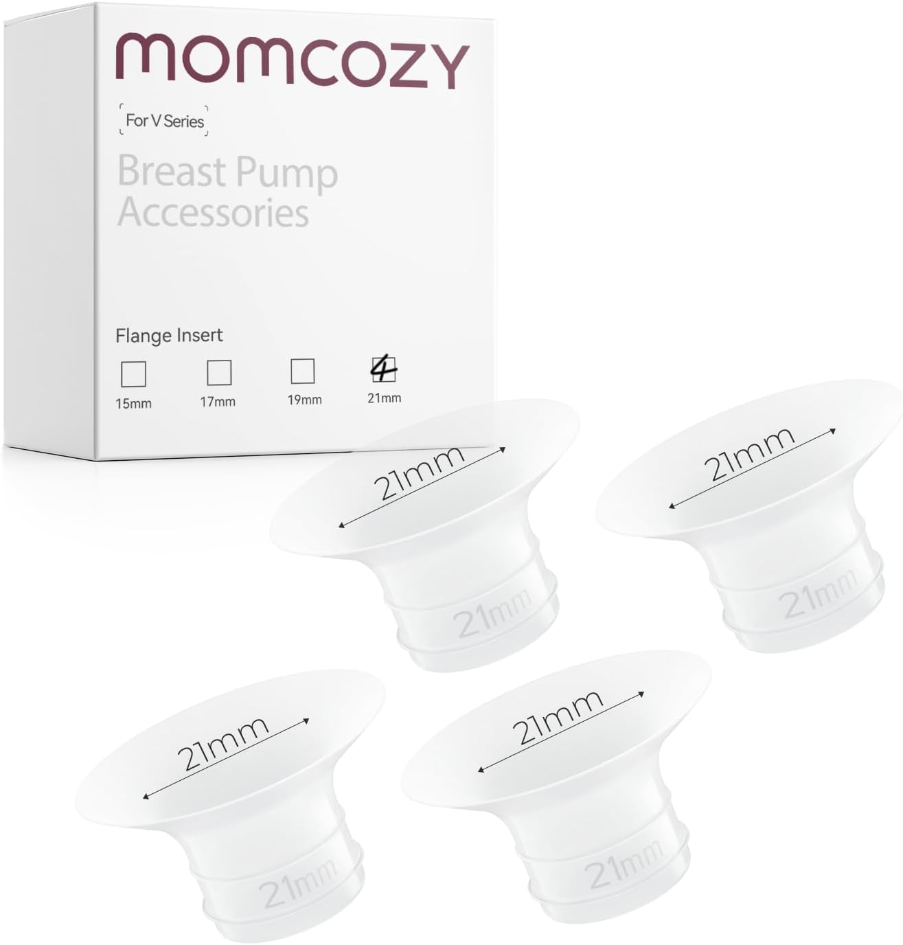 Momcozy Flange Insert for Momcozy V1 Pro/V2 Pro Breast Pump (15/17/19/21mm)