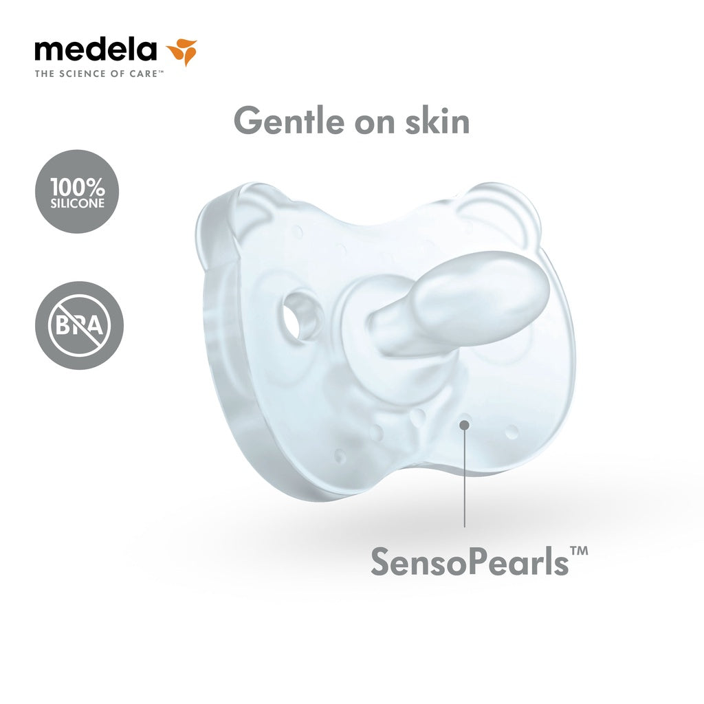 Medela Baby Soft Silicone Duo Pacifier | [ 0-6 Months, 6-18 Months ] [ 2Pcs / Pack ]