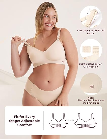 Momcozy YN21 Nursing Bra (Black or Skin)