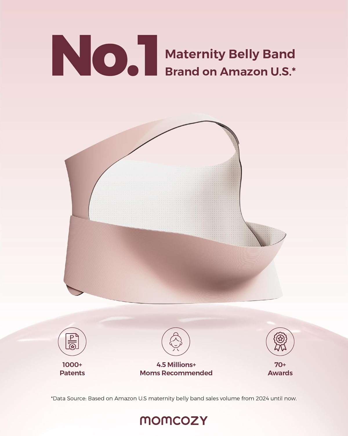 Momcozy Ergonest Maternity Belly Band (Skin/Black)