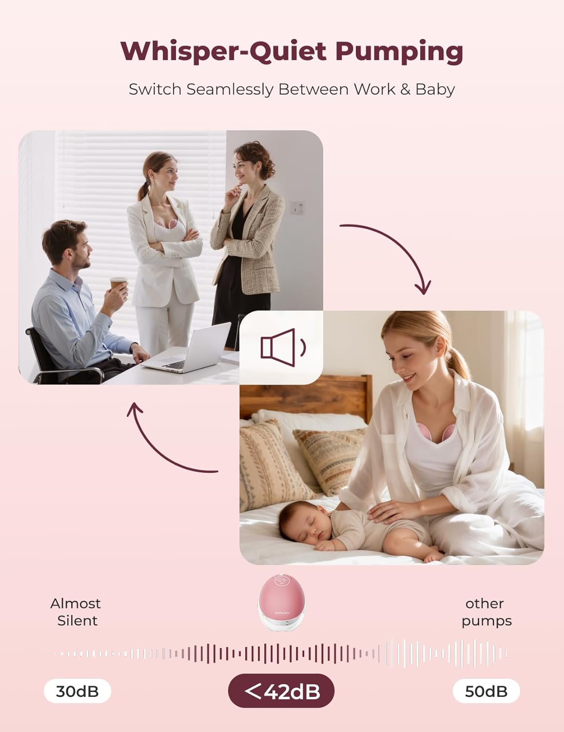 Momcozy M9 Mobile Flow™ Hands-Free Wearable Breast Pump