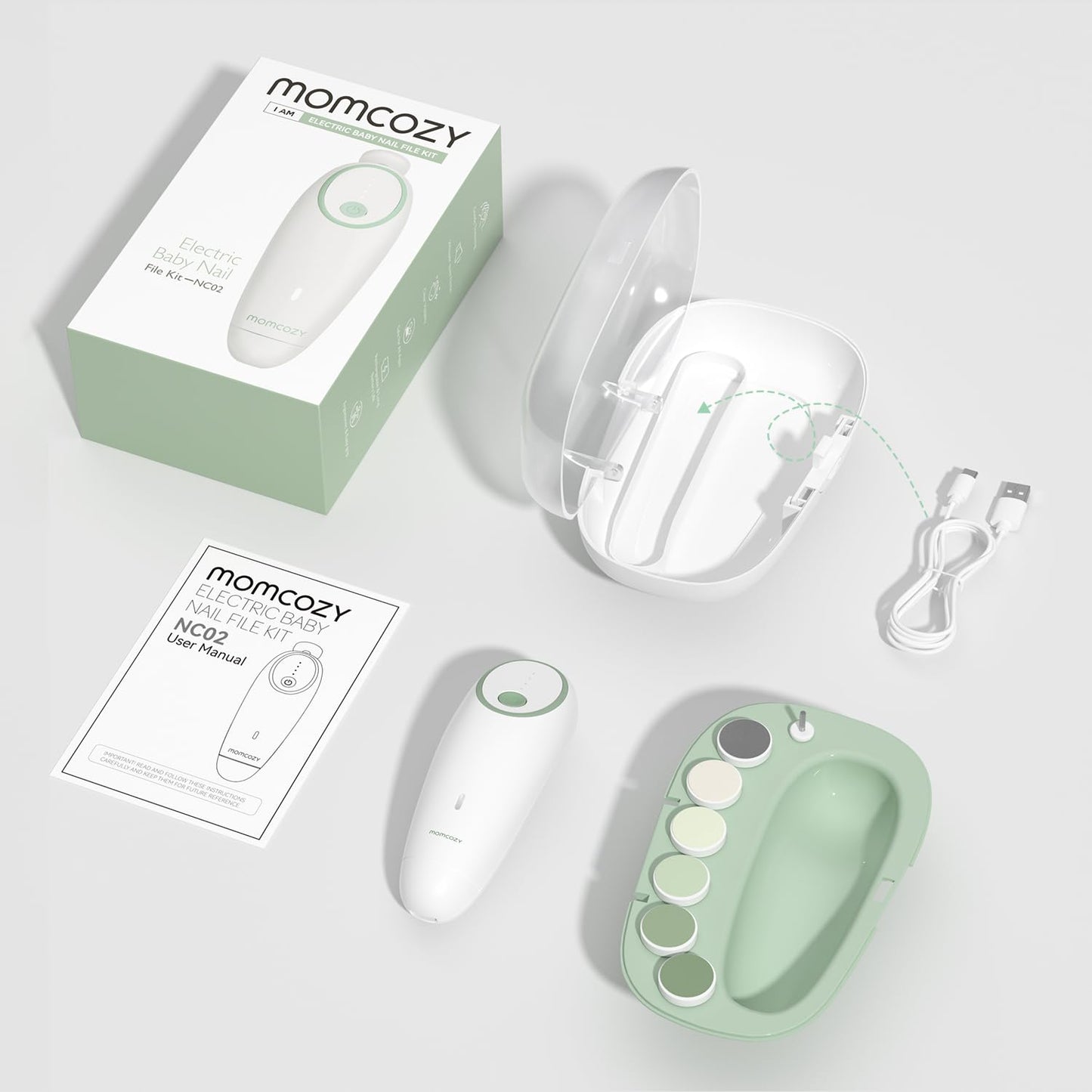 Momcozy Baby Electric Nail File with Night Light