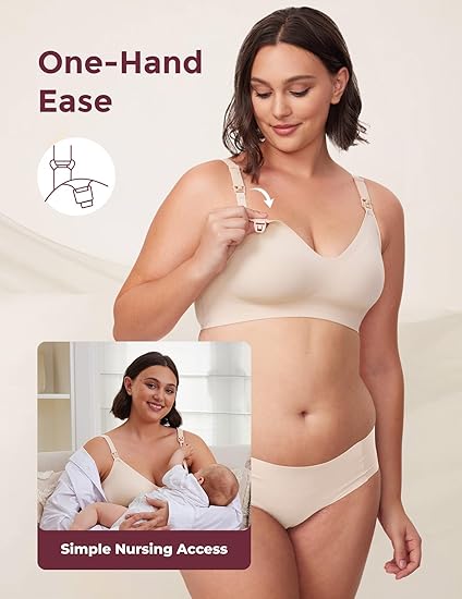 Momcozy YN21 Nursing Bra (Black or Skin)
