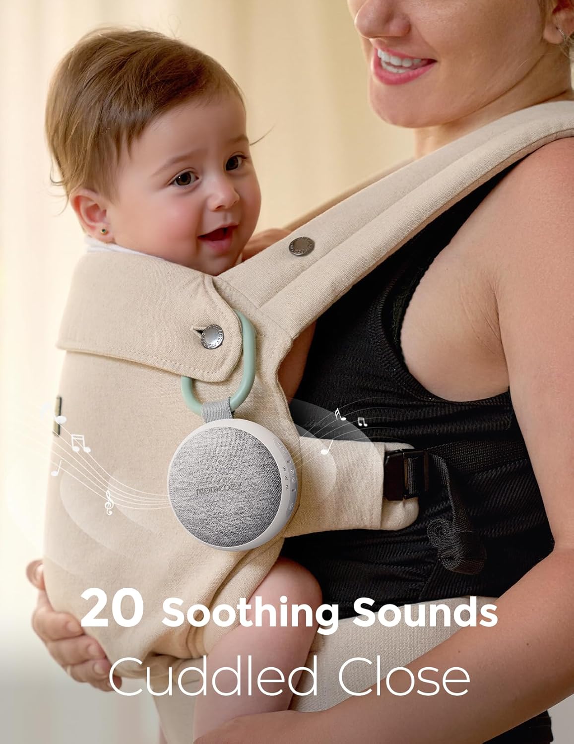 MOMCOZY PORTABLE SOUND MACHINE WITH NIGHT LIGHT