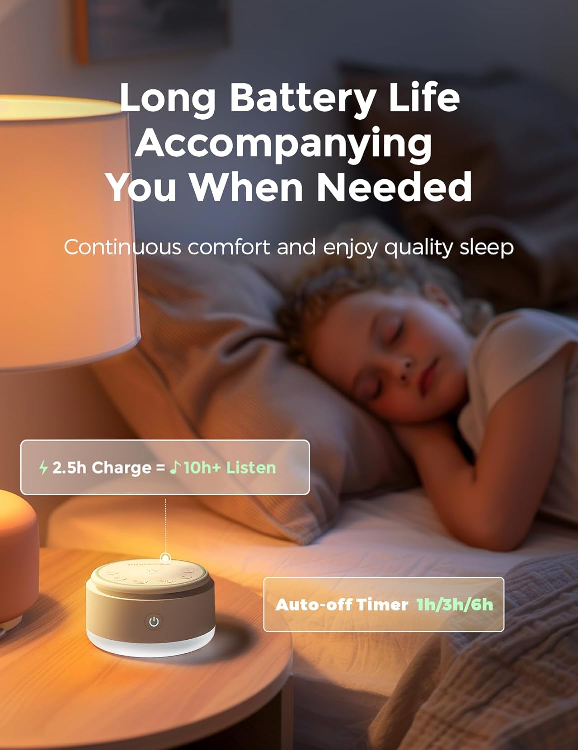 Momcozy White Noise Sound Machine for Baby with Nursery Light