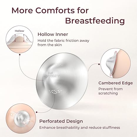 Momcozy Original 999 Silver Nipple Shield , 2pcs