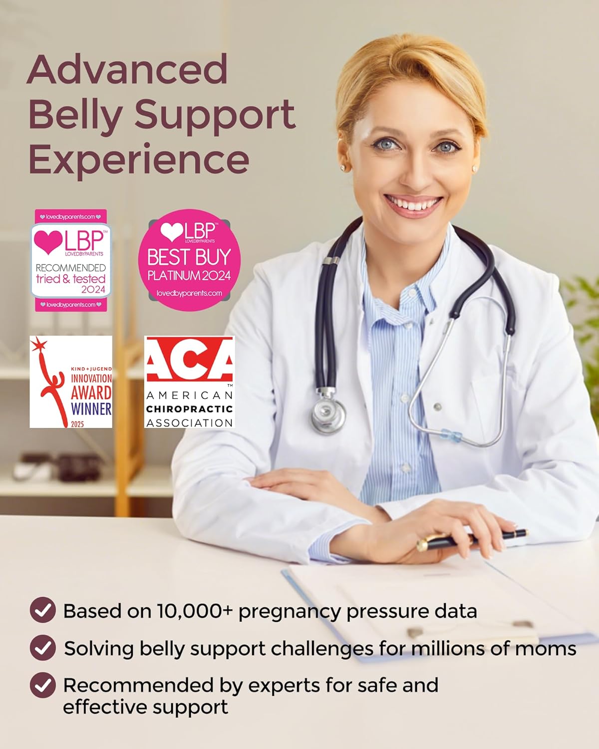 Momcozy Ergonest Maternity Belly Band (Skin/Black)