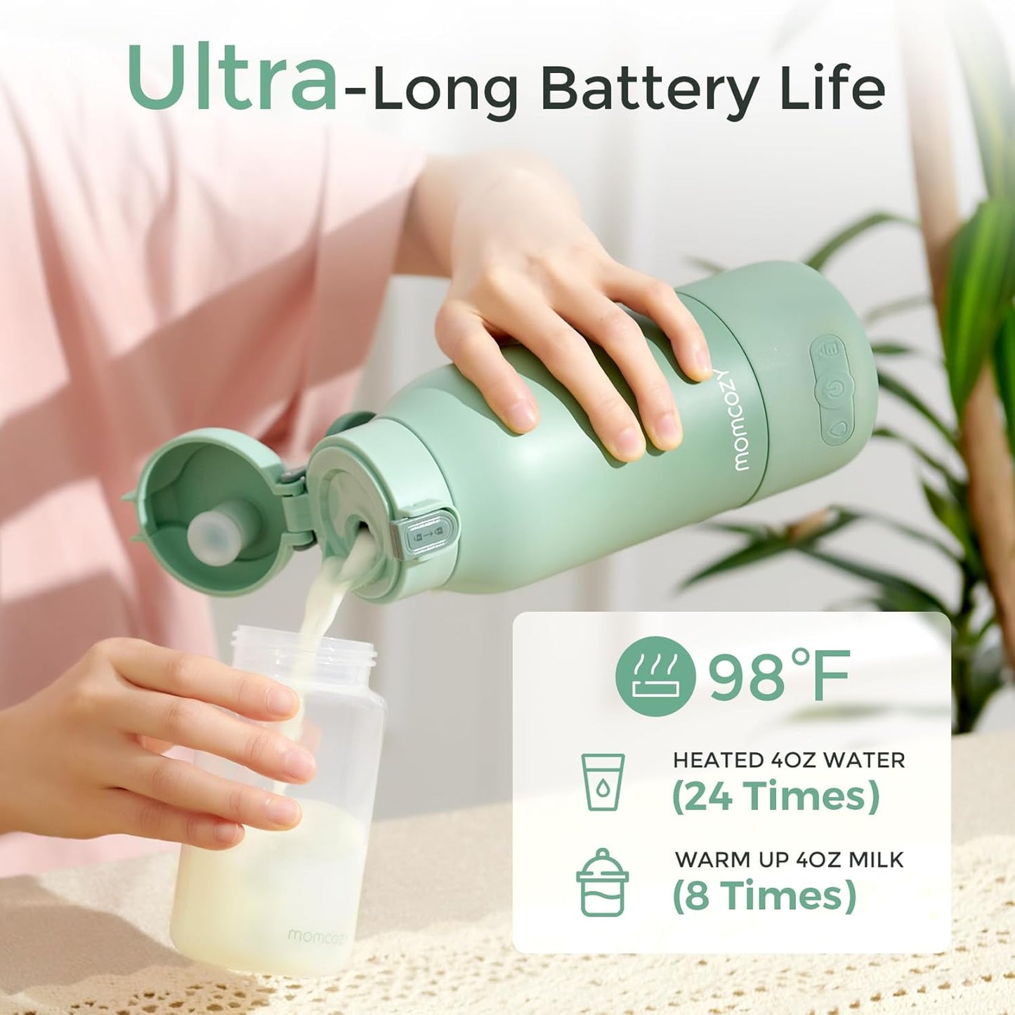 Momcozy Portable Milk Warmer for Travel with Fast Heating and Long Battery Life