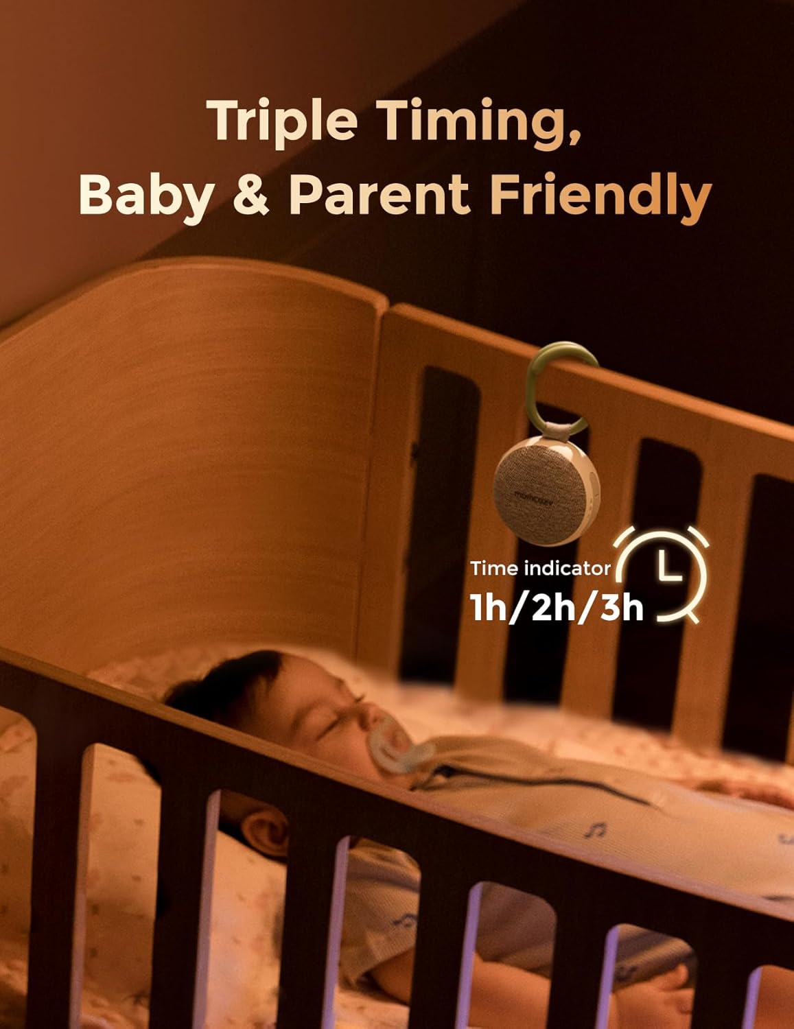 MOMCOZY PORTABLE SOUND MACHINE WITH NIGHT LIGHT