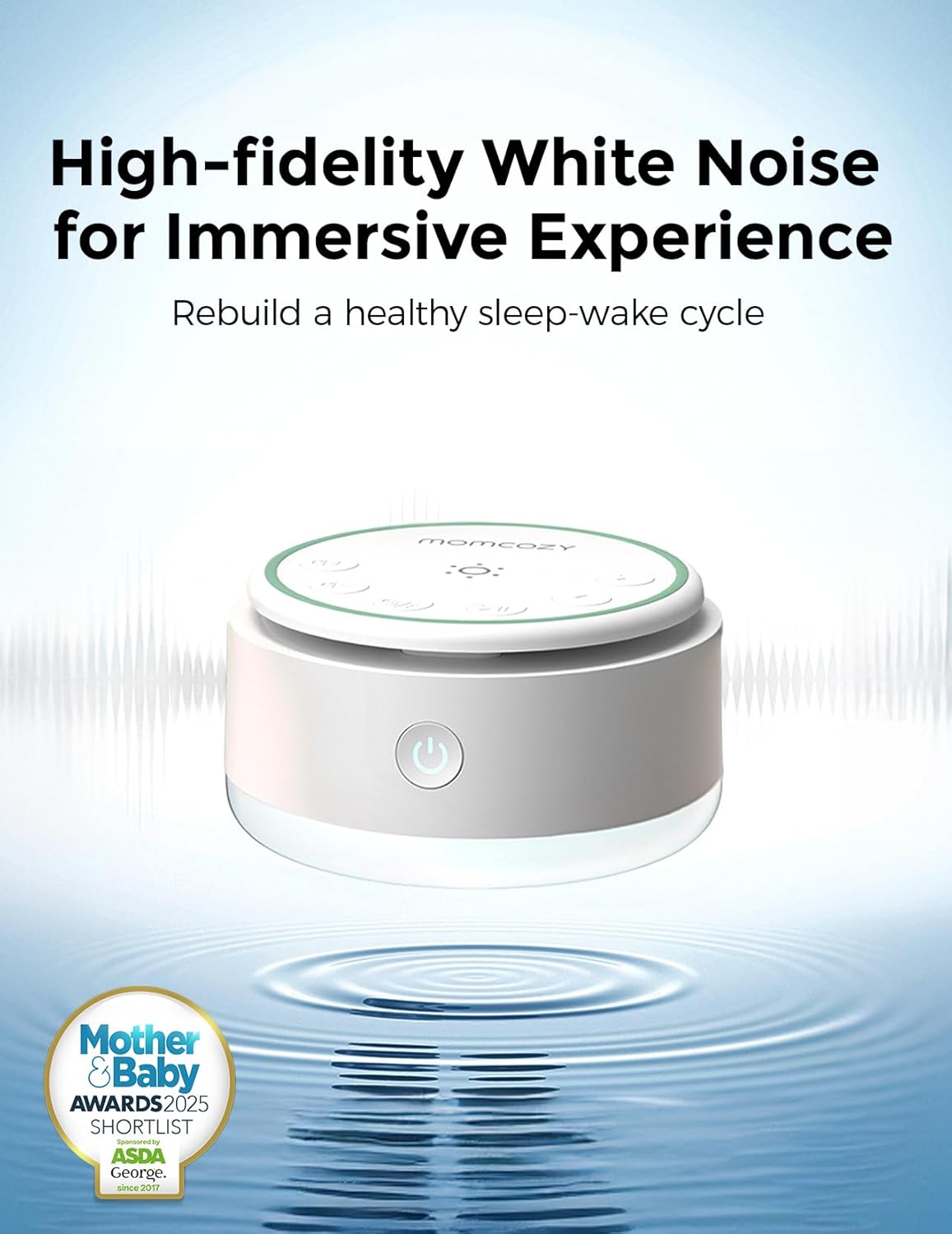 Momcozy White Noise Sound Machine for Baby with Nursery Light