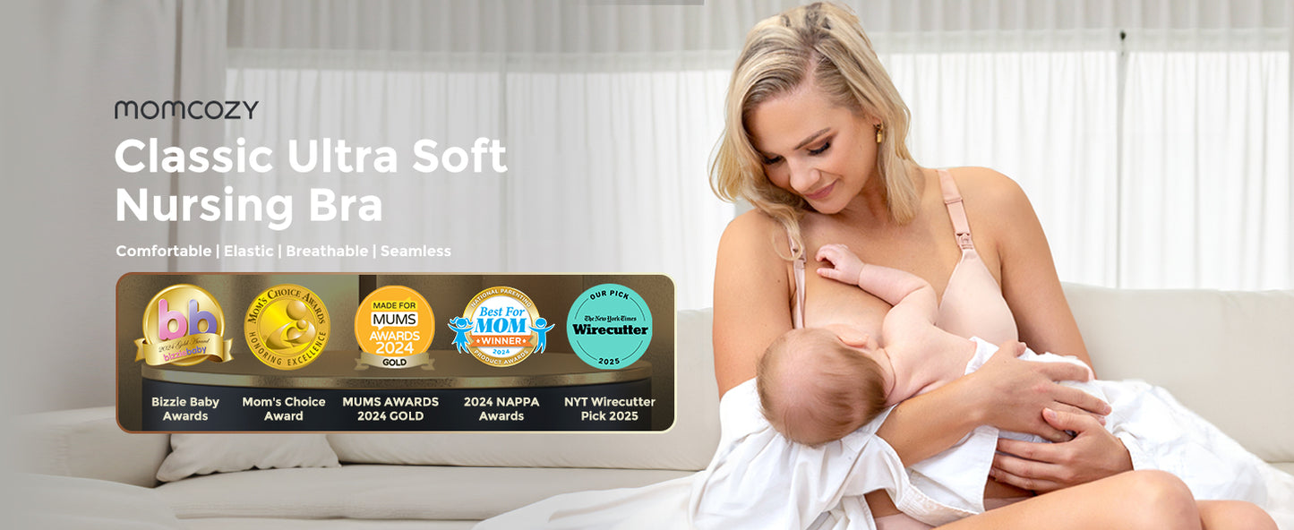 Momcozy YN21 Nursing Bra (Black or Skin)