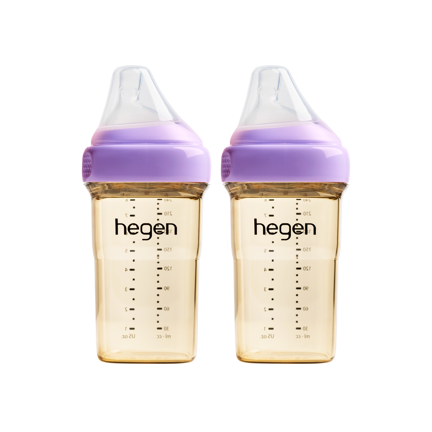 Hegen Pcto 240Ml/8Oz Ppsu Feeding Bottle ( Pink / Blue / Purple ) - 2Pcs / Pack