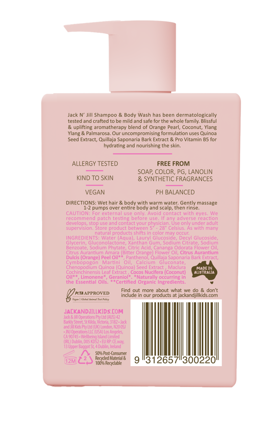 Jack N' Jill Shampoo & Body Wash - Natural 300mL