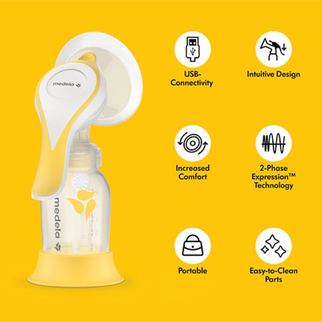Medela Harmony Flex Single Manual Breast Pump With Personalfit Flex Breast Shield