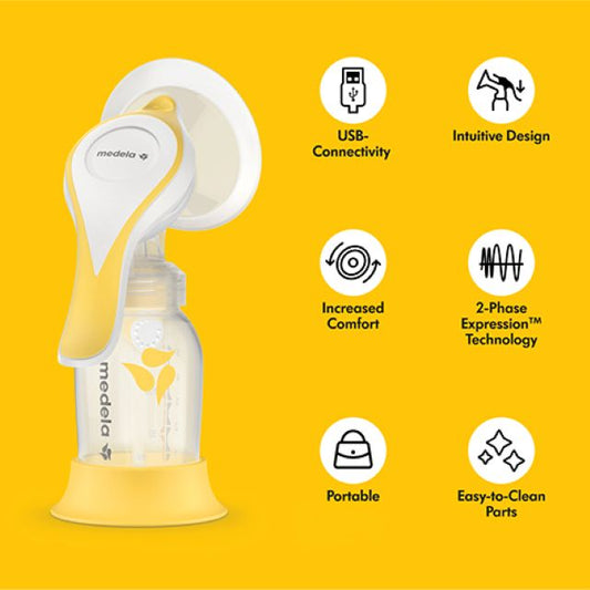 Medela Harmony Flex Single Manual Breast Pump With Personalfit Flex Breast Shield