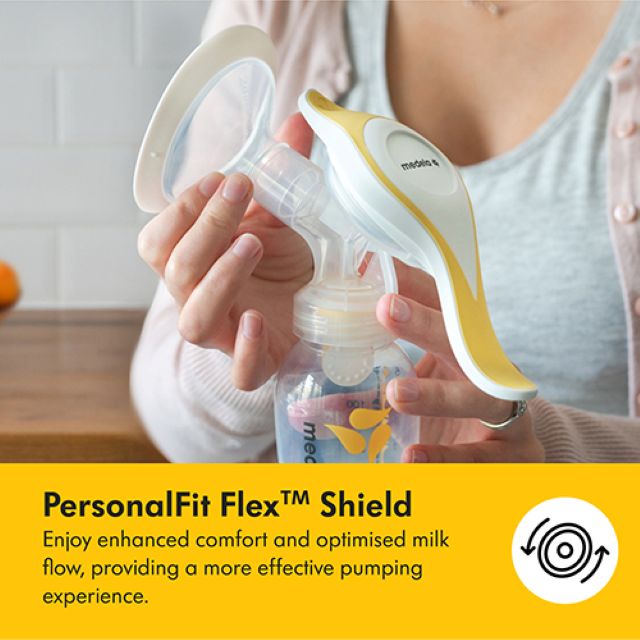 Medela Harmony Flex Single Manual Breast Pump With Personalfit Flex Breast Shield