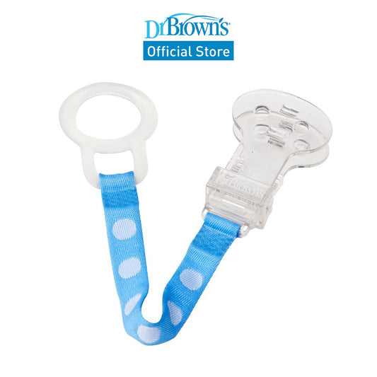 Dr. Brown's Baby Toddler Pacifier/Teether Clip, Green/Orange/Pink/Blue, 1 Piece
