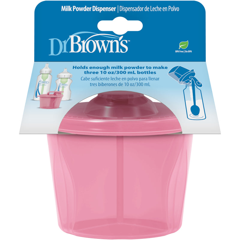 Dr Brown's Baby Feeding Milk Powder Dispenser - Pink/Blue