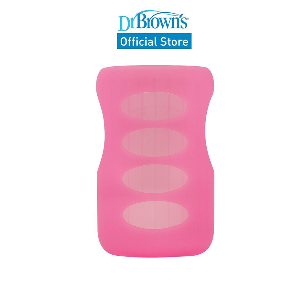 Dr. Brown's Options+ Glass Wide Neck Bottle Silicone Sleeve, 9oz/270ml, 1 Piece