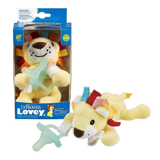 Dr. Brown's Lovey Pacifier and Teether Holder, Lonny The Lion