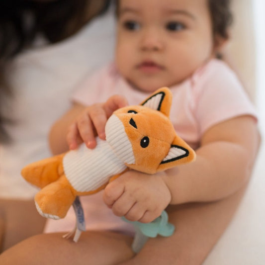 Dr. Brown's Lovey Pacifier and Teether Holder, Franny The Fox