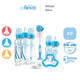 Dr. Brown's Anti-Colic Options+ PP Narrow Neck Baby Bottle Gift Set - BPA/PFOA Free, Silicone Nipple, Anti-Reflux - Blue/Pink