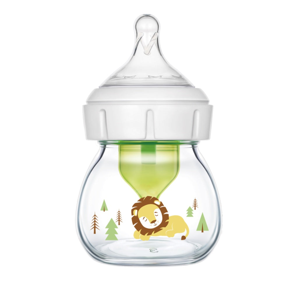 Dr. Brown’s Options+ Glass Wide Neck 2oz/60ml Feeding Bottle, 1 Bottle with Preemie Teat