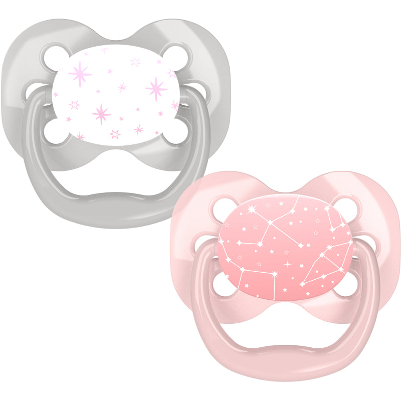 Dr. Brown's Advantage™ Pacifier, Stage 1 for 0-6months, Pink/Blue, 2 Pieces