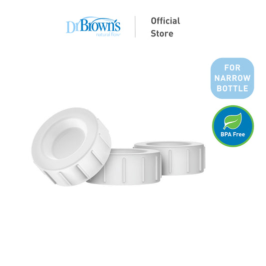 Dr. Brown's Narrow Neck Baby Bottle Storage/Travel Cap, 3 Pieces