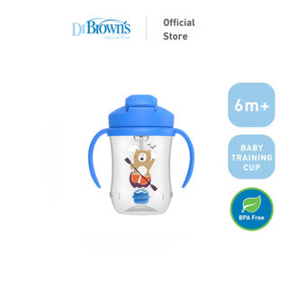 Dr. Brown's First Straw Baby Toddler Drinking Cup 9oz/270ml, Blue