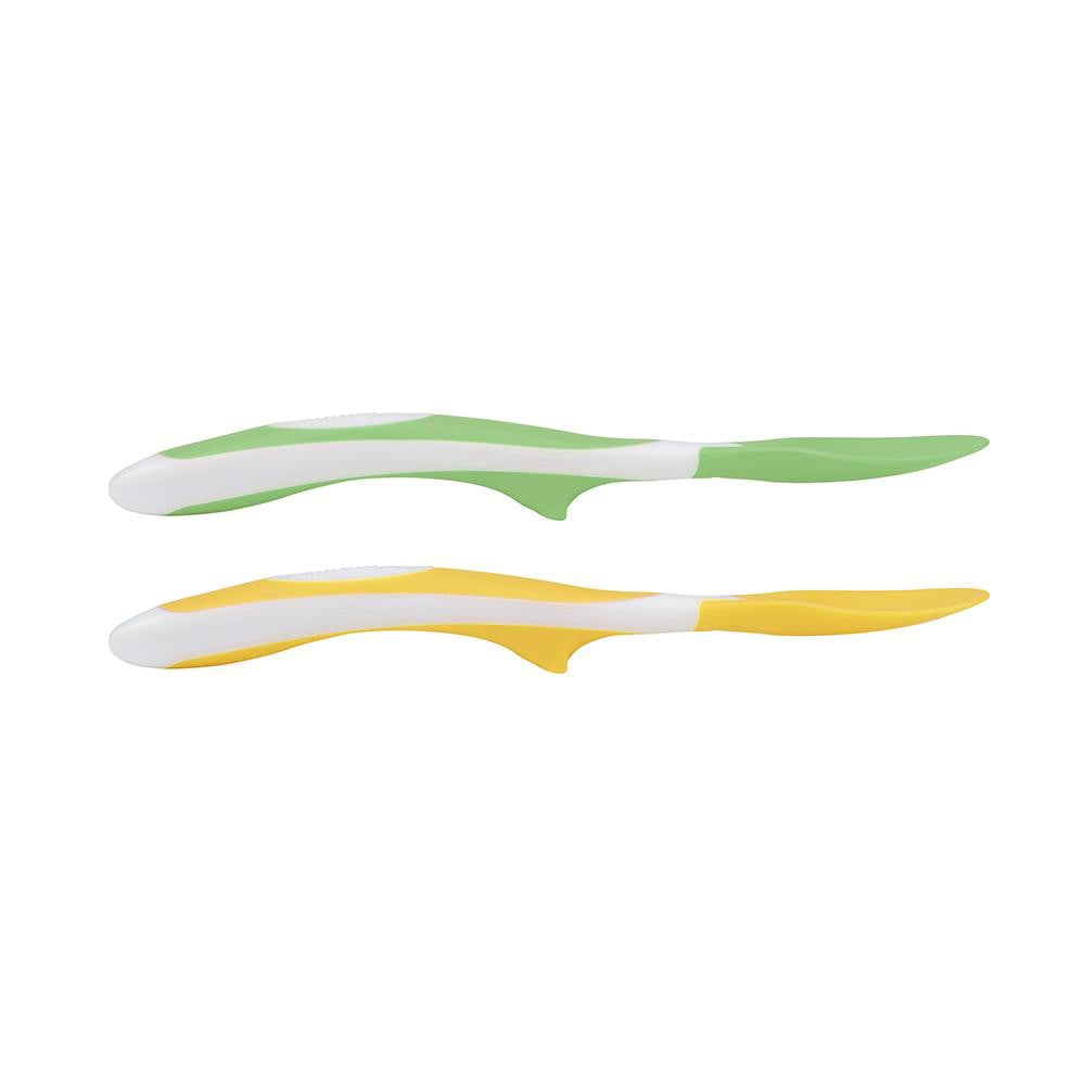 Dr. Brown’s  Soft-Tip Baby Toddler Feeding Spoon - Yellow/Green (2 pieces)
