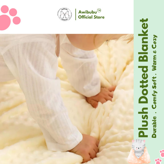 Awibubu Plush Dotted Blanket