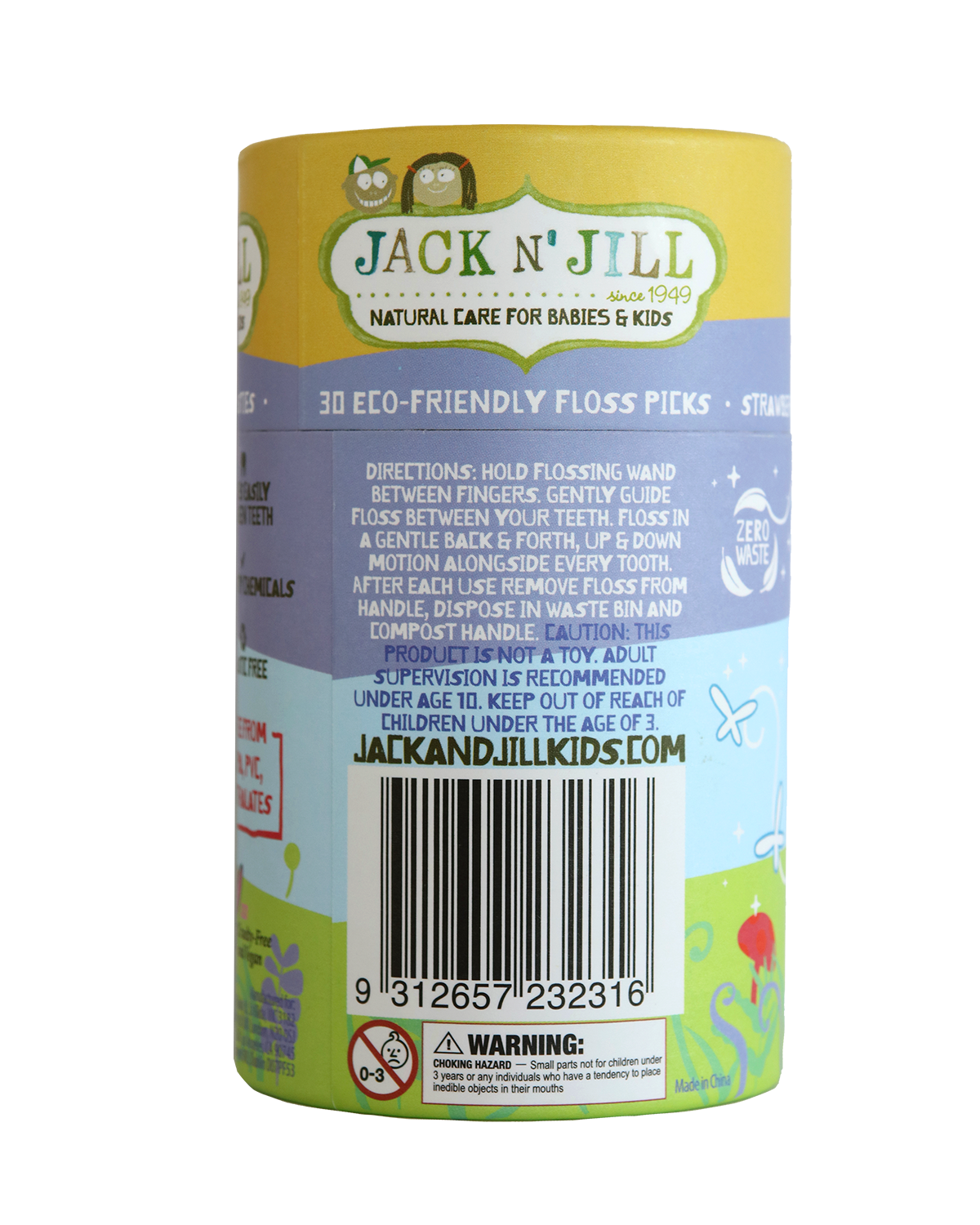 Jack N' Jill Fairy Floss Dental Flossers - 30 pack