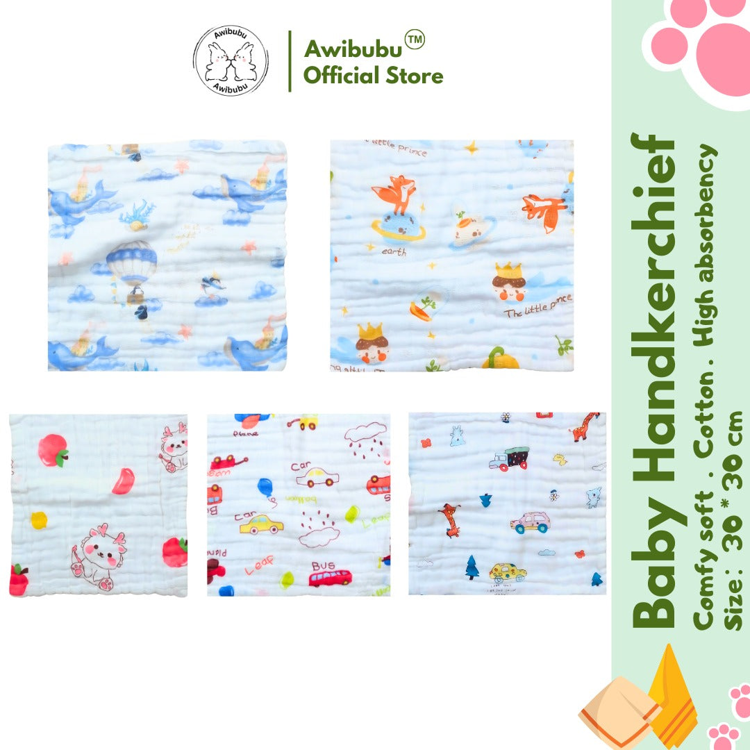 Awibubu Baby Handkerchief (5Pcs/Set)