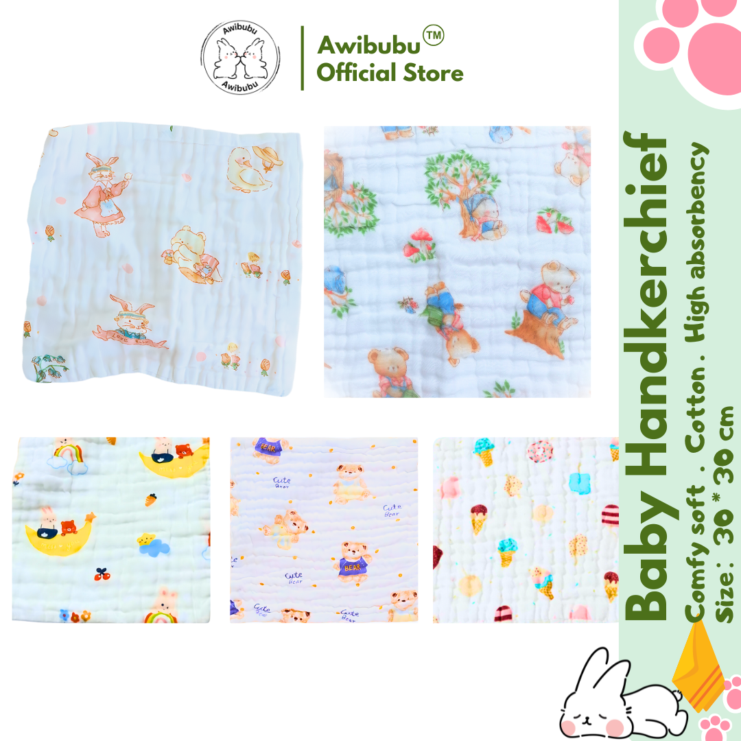 Awibubu Baby Handkerchief (5Pcs/Set)
