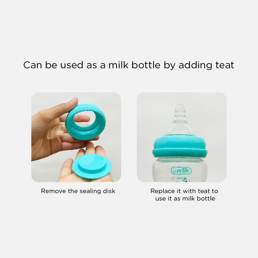 Lunavie Wide Neck Breastmilk Storage Bottles (6Oz X 4 Bottles)