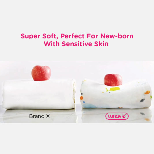 Lunavie Bamboo Muslin Swaddle 2Pcs
