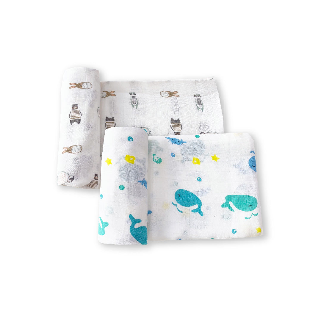 Lunavie Bamboo Muslin Swaddle 2Pcs