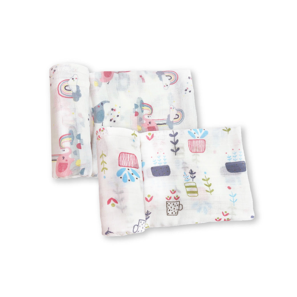 Lunavie Bamboo Muslin Swaddle 2Pcs