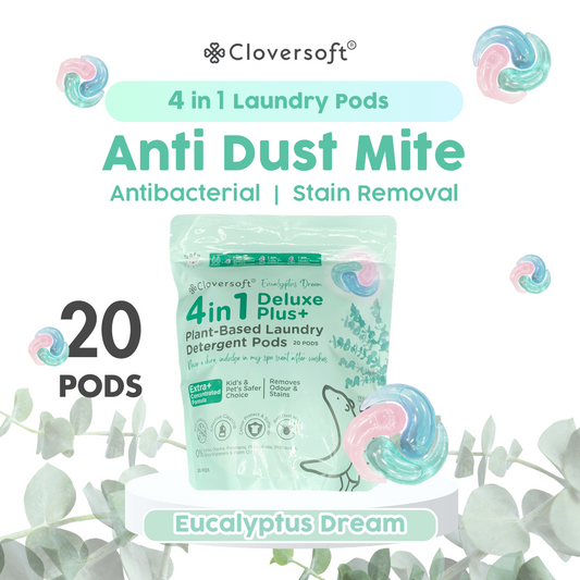 Cloversoft 4 in 1 Deluxe Plus+ Laundry Capsule (Eucalyptus Dreams) 20 Pods