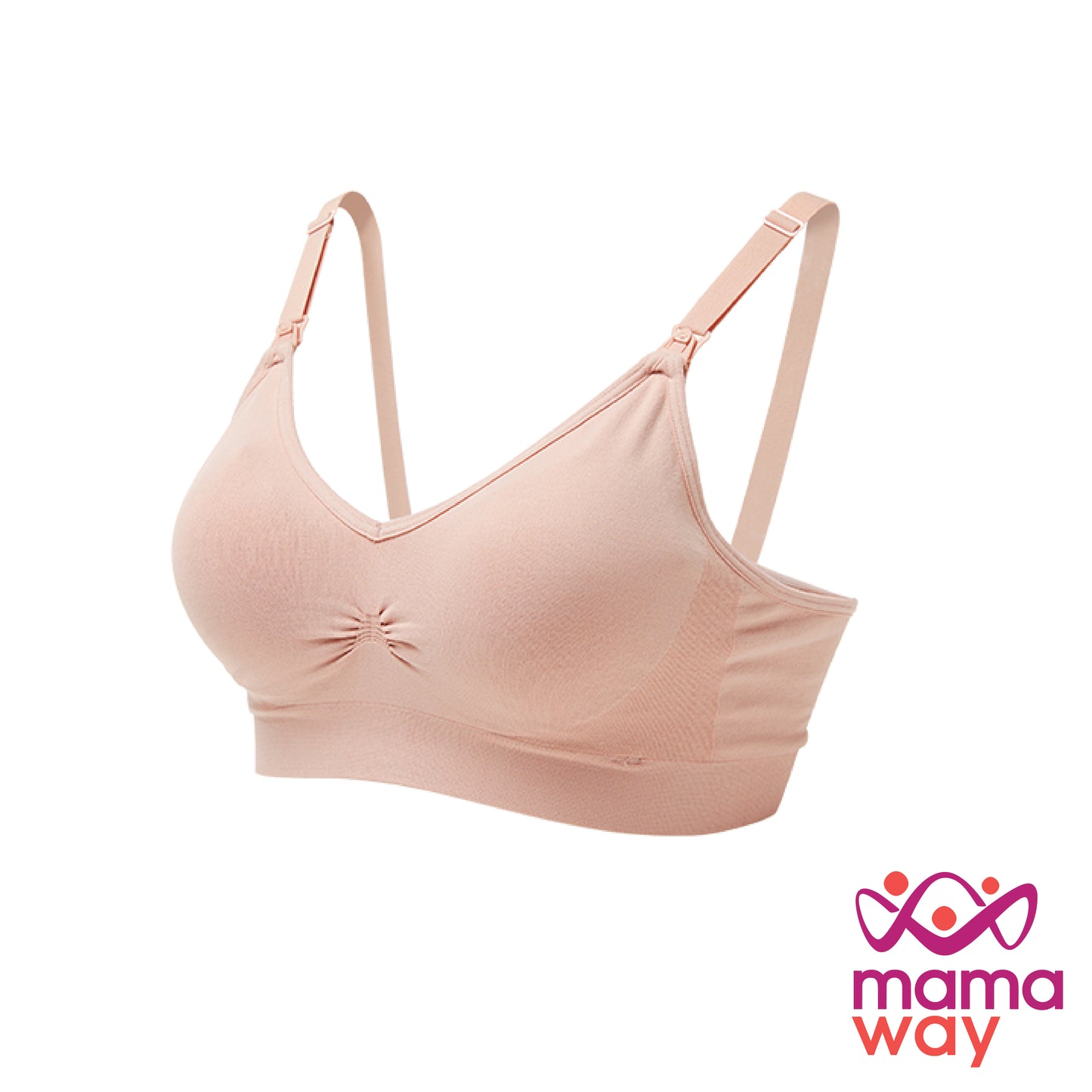 Mamaway Ultra Breezy Seamless Maternity & Nursing Bra ( Nude / Black )
