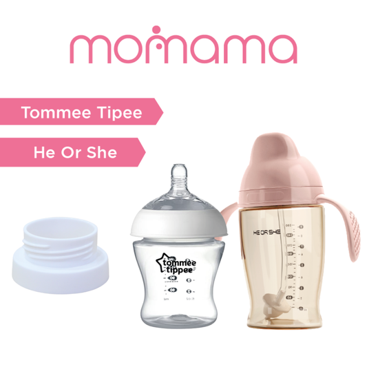 Momama Mm0003 Ultra Wide Neck Bottle Adapter “ Tommee Tipee Bottle Cap, He Or She & Pureen