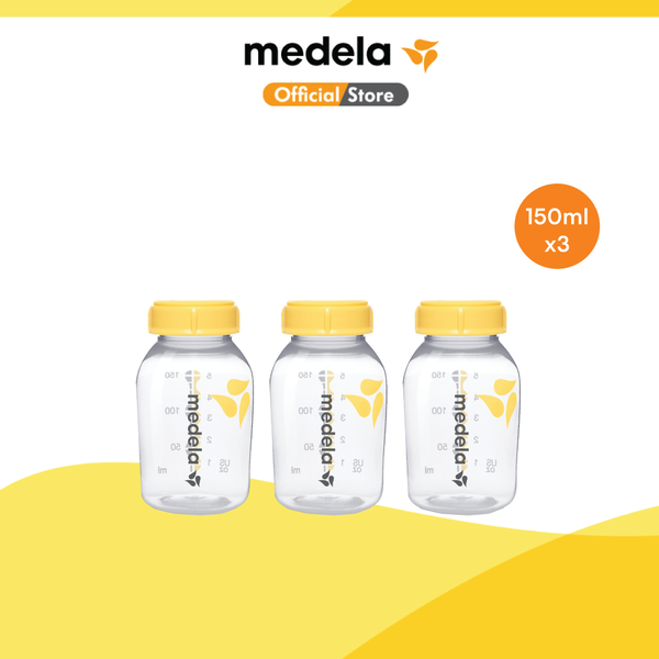 CLERANCE Medela Breast Milk Bottle (150Ml /5Oz) X 3 Pcs / (250Ml /8Oz) X 2 Pcs