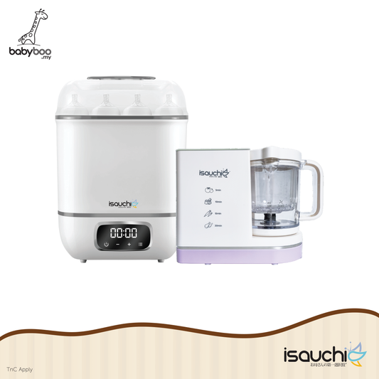 Isa Uchi I-Smart 6 in 1 Food Processor & 4 in 1 Digital Sterilizer Bundle