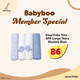 Smartrike Tots - 4pp Large Tetra Muslins