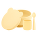 Minikoioi Blw Set I Silicone Feeding Set ( Bowl With Lid , Cup & Spoon )
